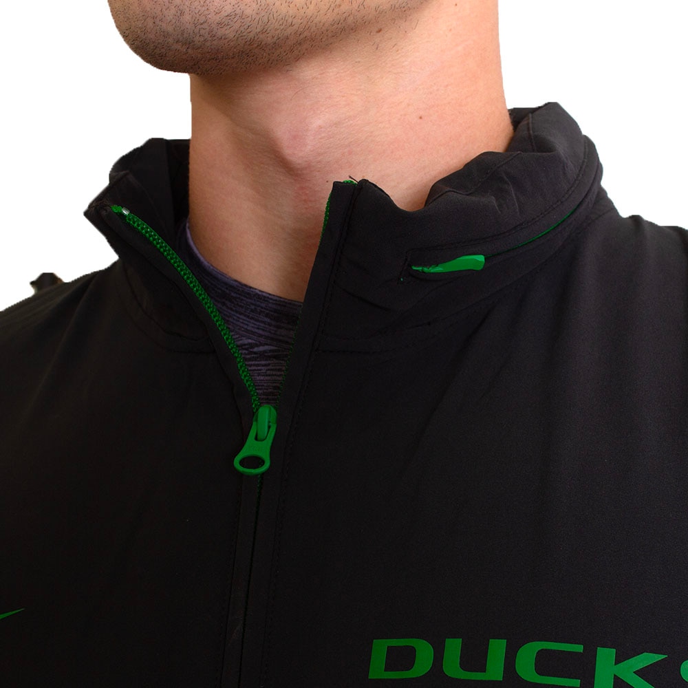 Ducks, Nike, Black, Coat/Jacket, Men, Football, Lightweight, Coaches, 1/4-zip, 793387